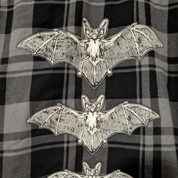 EUC Blackcraft Cult Grey Flannel Bat Shirt - Picture 3 of 5